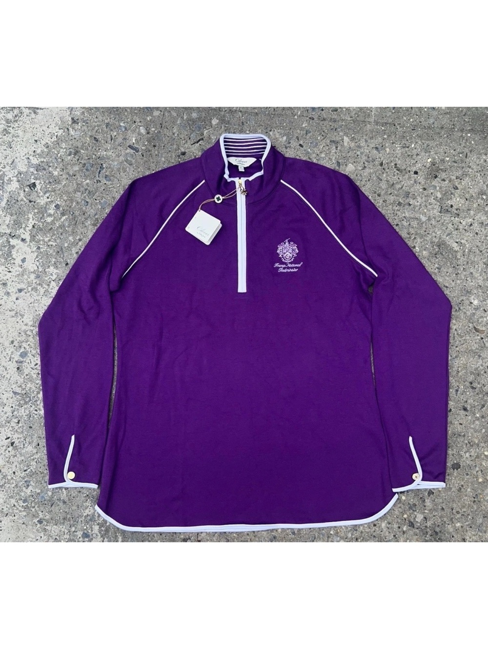 Clover Bobby Jones Trump National Bedminister Golf Sweater Twilight Purple‎ XL